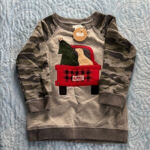 Mud Pie Kids Camo Christmas Sweatshirt